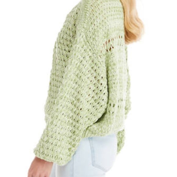 Free People Coconut V Neck Sweater in Kiwi Combo - Picture 3 of 5